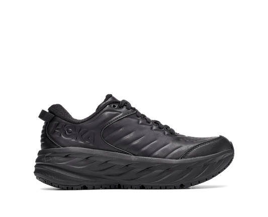 Women's HOKA Bondi SR Slip-Resistant Work Shoes - Black / Black