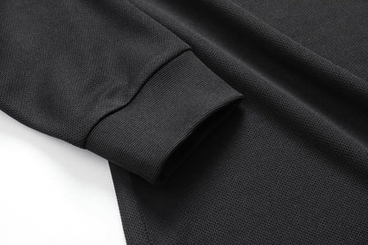 Men's Black Long Sleeve Polo