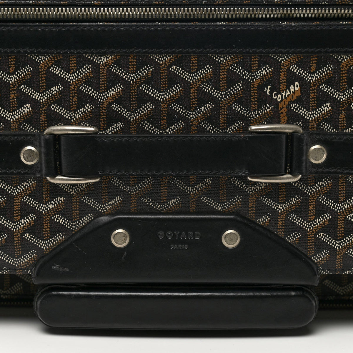 Goyard Trolley MM Rolling Suitcase – Black Goyardine Canvas