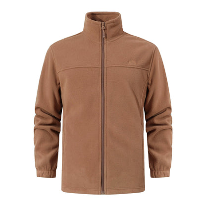 Men's Fleece Full Zip Brown Jacket