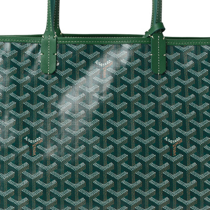 GOYARD Goyardine Reversible Anjou PM Tote – Green