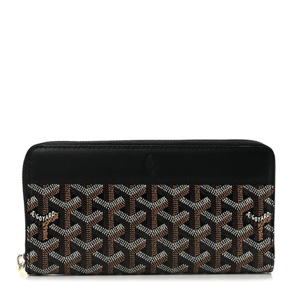 GOYARD Goyardine Matignon Zip Around GM Wallet – Black
