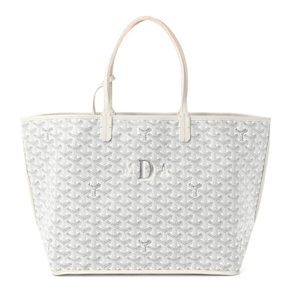 GOYARD Goyardine Reversible Anjou PM Tote – White