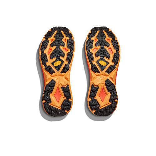 HOKA Sneakers - Black / Dark Grey with Orange & Yellow Accents