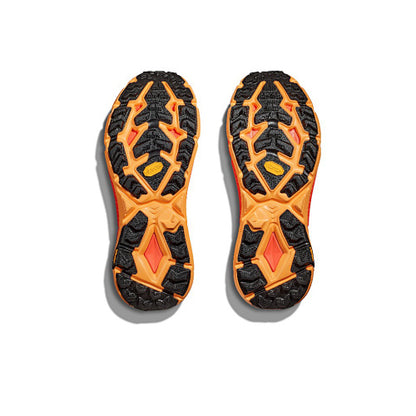 HOKA Sneakers - Black / Dark Grey with Orange & Yellow Accents