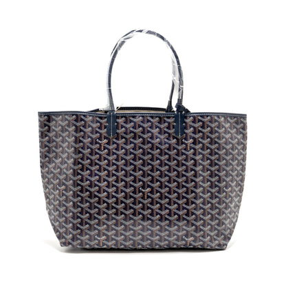 Goyard Saint Louis PM Tote Bag – Navy Blue Goyardine Canvas & Calfskin, Silver Hardware
