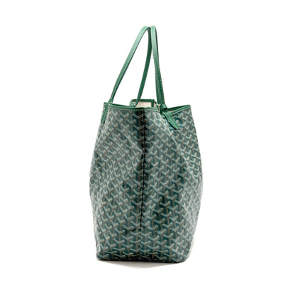 Goyard Saint Louis Tote GM – Green Goyardine Canvas & Calfskin, Silver Hardware