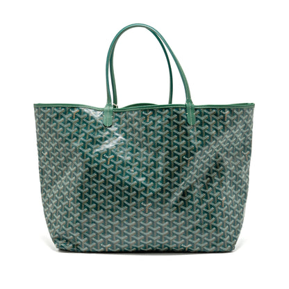 Goyard Saint Louis Tote GM – Green Goyardine Canvas & Calfskin, Silver Hardware