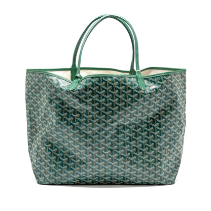 Goyard Saint Louis Tote GM – Green Goyardine Canvas & Calfskin, Silver Hardware