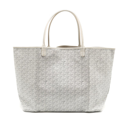 Goyard Saint Louis Tote GM – White Goyardine Canvas & Calfskin, Silver Hardware