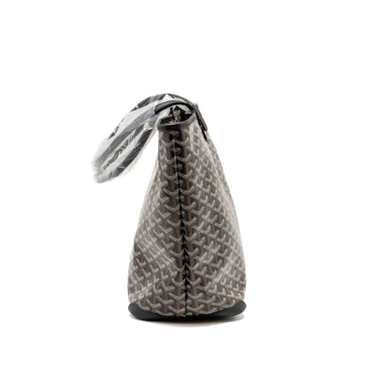 Goyard Artois MM Handbag – Black Goyardine Canvas & Calfskin, Silver Hardware