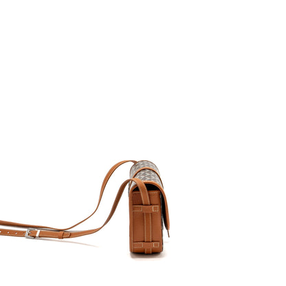 Goyard Belvedere PM Messenger Bag – Black & Tan Goyardine Canvas & Calfskin, Silver Hardware