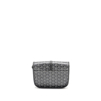 Goyard Belvedere PM Messenger Bag – Grey Goyardine Canvas & Calfskin, Silver Hardware