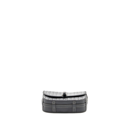 Goyard Belvedere PM Messenger Bag – Grey Goyardine Canvas & Calfskin, Silver Hardware