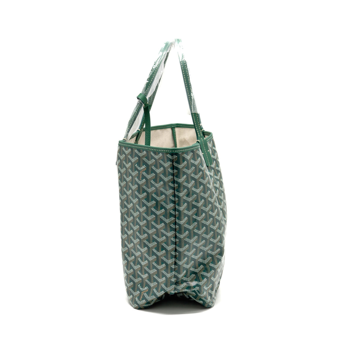 Goyard Saint Louis PM Tote Bag – Green Goyardine Canvas, Silver Hardware