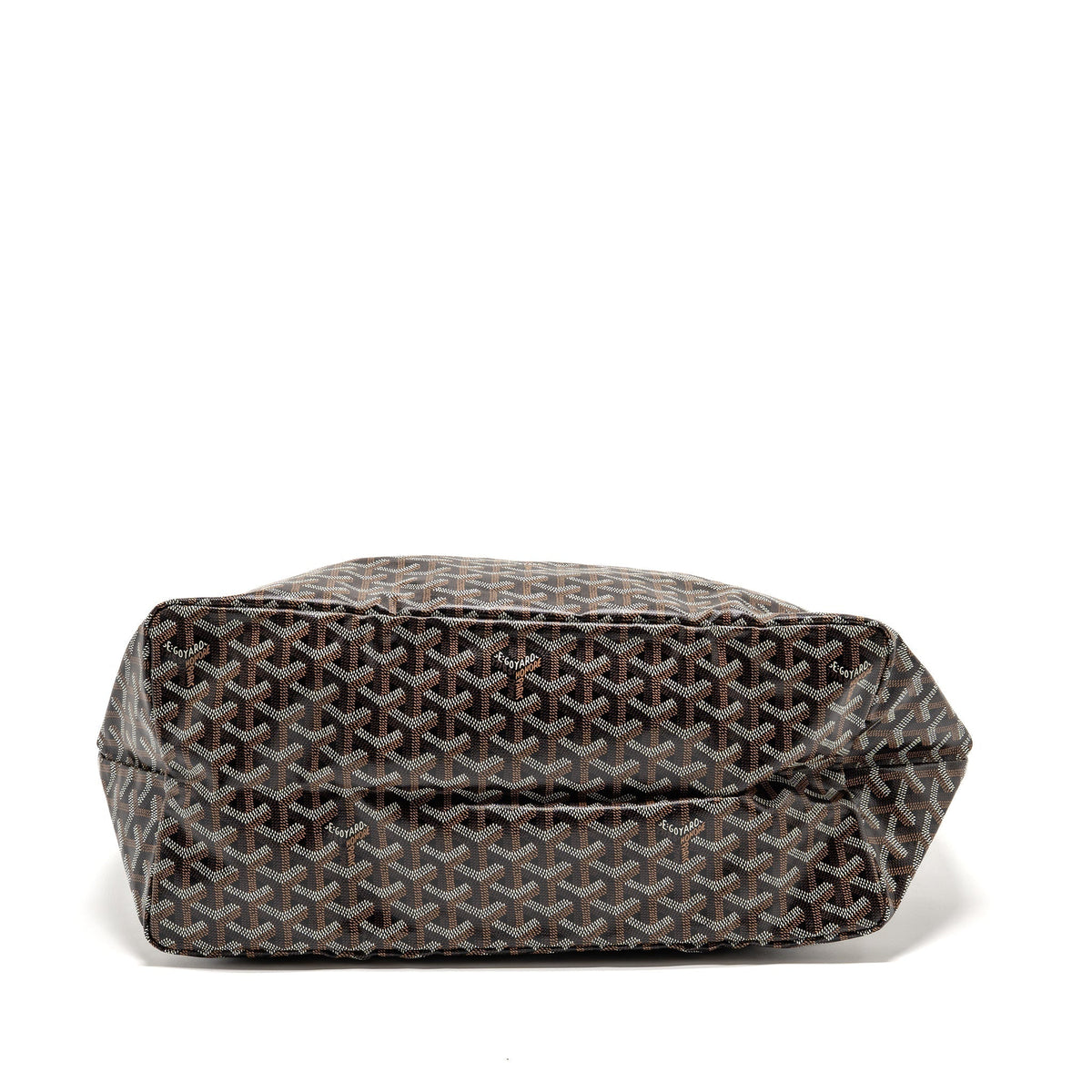 Goyard Saint Louis Tote GM – Black & Brown Goyardine Canvas, Silver Hardware