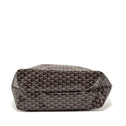 Goyard Saint Louis Tote GM – Black & Brown Goyardine Canvas, Silver Hardware
