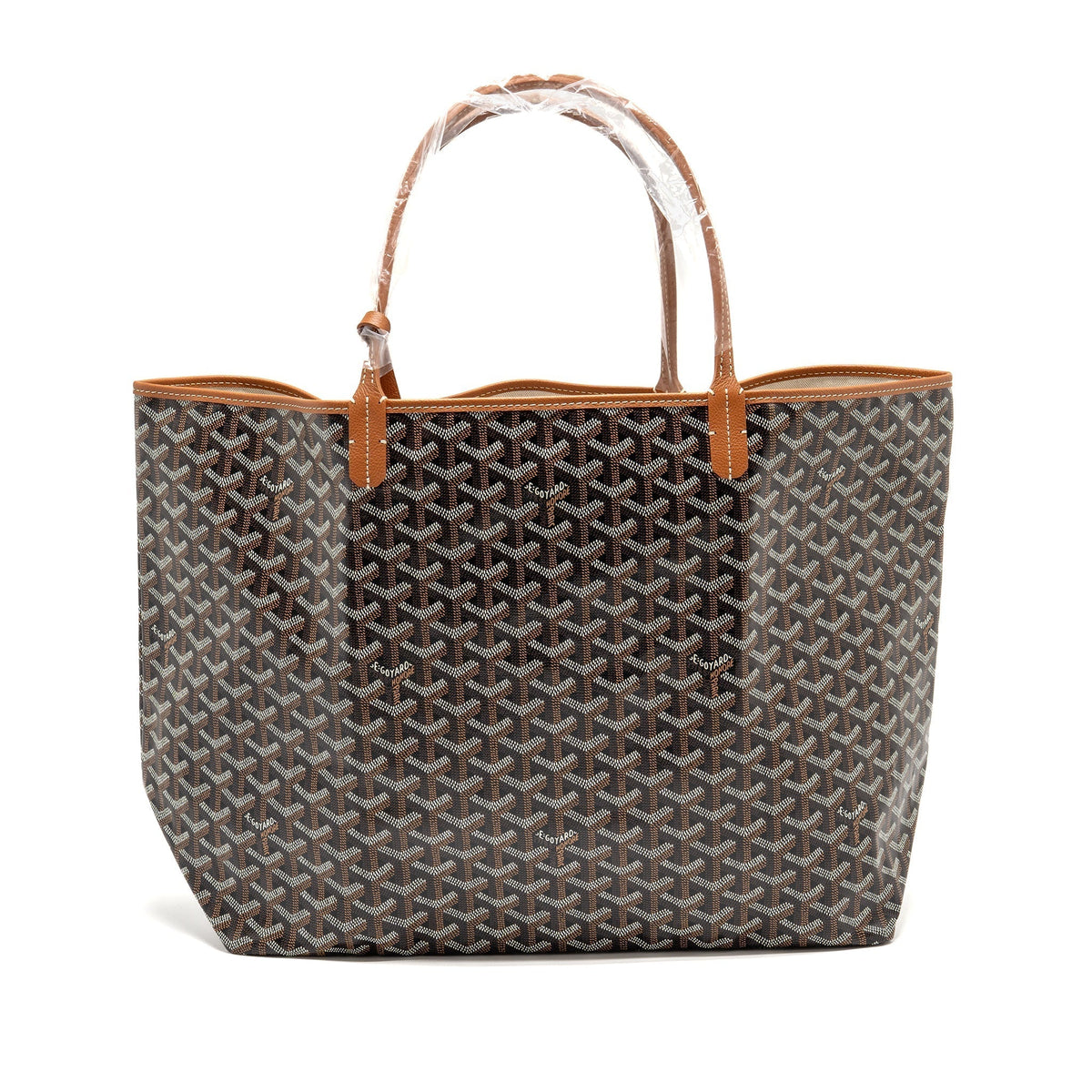 Goyard Saint Louis Tote GM – Black & Brown Goyardine Canvas, Silver Hardware