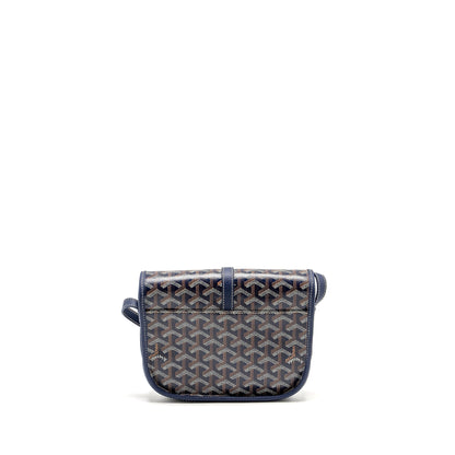Goyard Belvedere PM Messenger Bag – Navy Goyardine Canvas & Calfskin, Silver Hardware