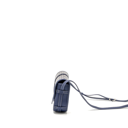 Goyard Belvedere PM Messenger Bag – Navy Goyardine Canvas & Calfskin, Silver Hardware