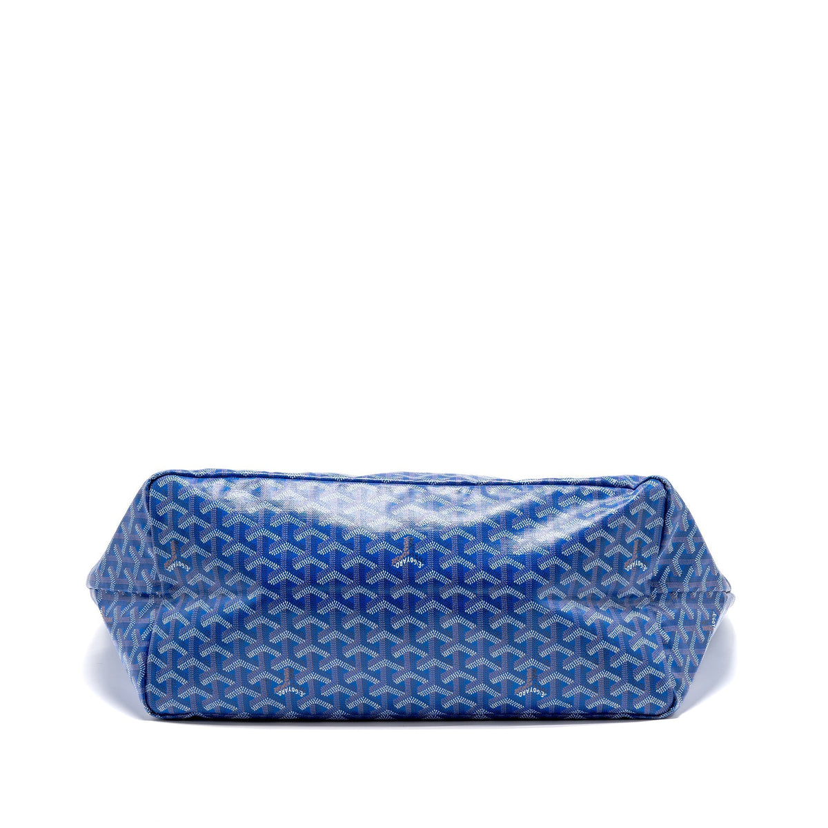 Goyard Saint Louis Tote GM – Blue Goyardine Canvas & Calfskin, Silver Hardware
