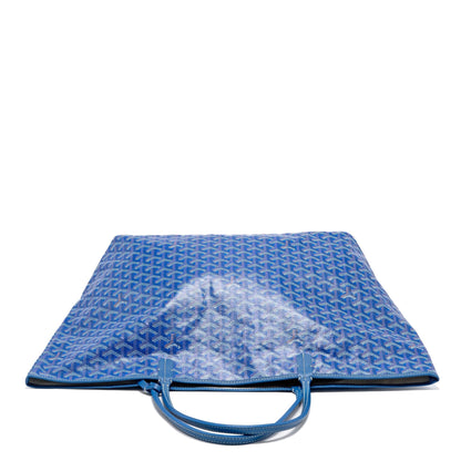 Goyard Saint Louis Tote GM – Blue Goyardine Canvas & Calfskin, Silver Hardware