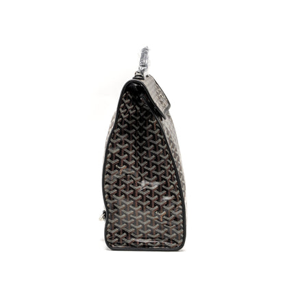 Goyard Saint Léger Backpack – Black Goyardine Canvas & Leather, Silver Hardware
