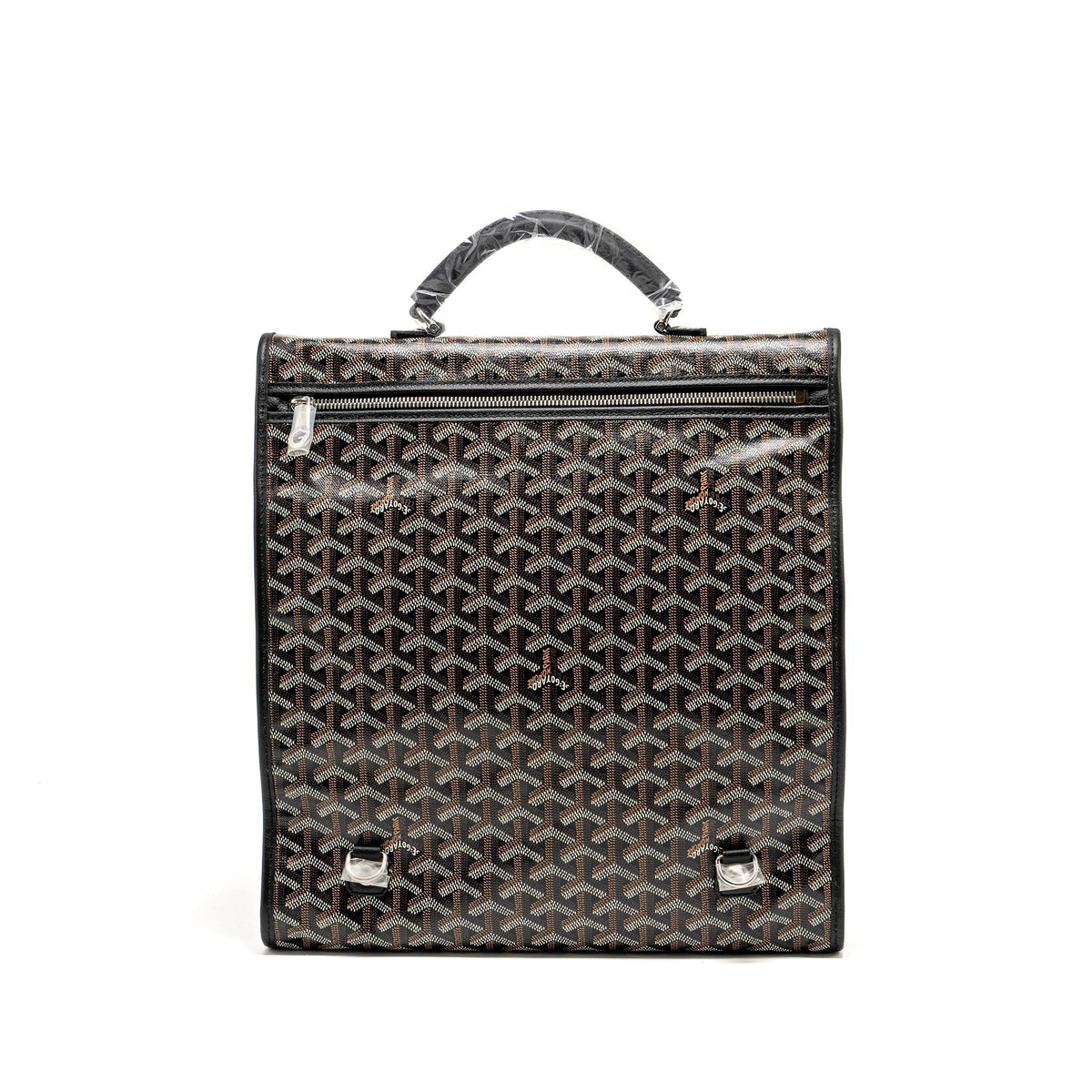 Goyard Saint Léger Backpack – Black Goyardine Canvas & Leather, Silver Hardware