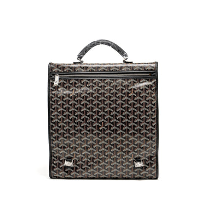 Goyard Saint Léger Backpack – Black Goyardine Canvas & Leather, Silver Hardware