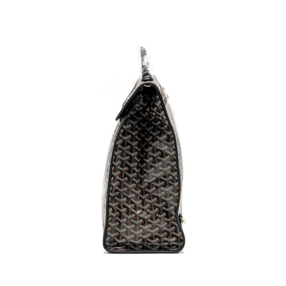 Goyard Saint Léger Backpack – Black Goyardine Canvas & Leather, Silver Hardware