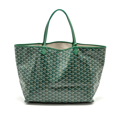 Goyard Saint Louis GM Tote Bag – Green Goyardine Canvas & Calfskin, Silver Hardware