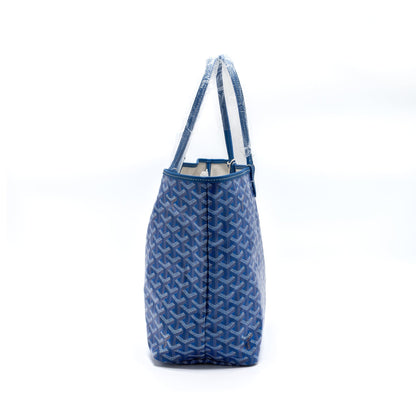 Goyard Saint Louis Tote PM – Blue Goyardine Canvas & Leather, Silver Hardware