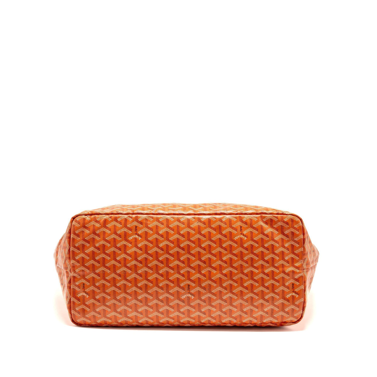 Goyard Saint Louis Tote GM – Orange Goyardine Canvas, Silver Hardware