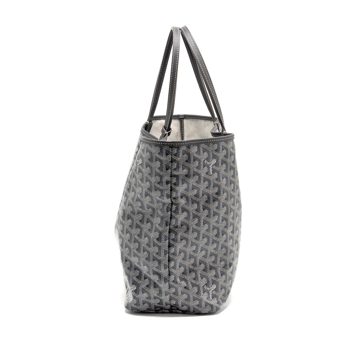 Goyard Saint Louis PM Tote Bag – Grey Goyardine Canvas & Calfskin, Silver Hardware
