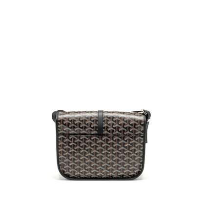Goyard Belvedere MM Messenger Bag – Black Goyardine Canvas & Calfskin, Silver Hardware