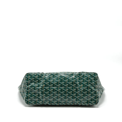Goyard Saint Louis PM Tote Bag – Green Goyardine Canvas, Silver Hardware