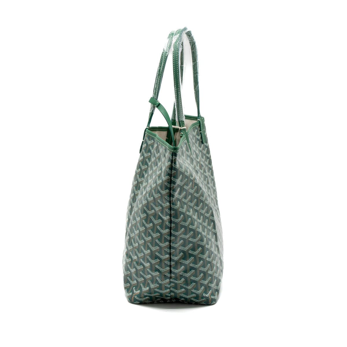 Goyard Saint Louis PM Tote Bag – Green Goyardine Canvas, Silver Hardware