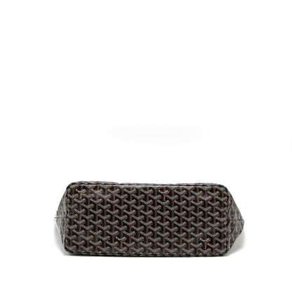 Goyard Saint Louis PM Tote Bag – Black Multicolour Goyardine Canvas, Silver Hardware