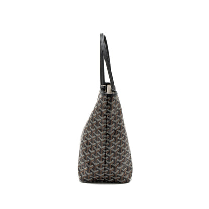 Goyard Saint Louis PM Tote Bag – Black Multicolour Goyardine Canvas, Silver Hardware