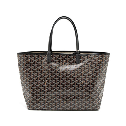 Goyard Saint Louis PM Tote Bag – Black Multicolour Goyardine Canvas, Silver Hardware