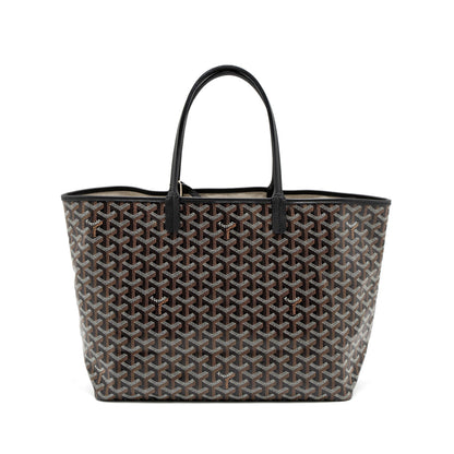 Goyard Saint Louis PM Tote Bag – Black Multicolour Goyardine Canvas, Silver Hardware