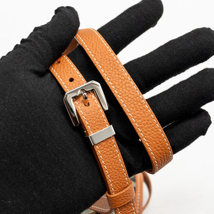 Goyard Belvedere PM Messenger Bag – Black & Tan Goyardine Canvas & Calfskin, Silver Hardware