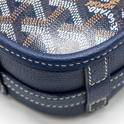 Goyard Belvedere PM Messenger Bag – Navy Goyardine Canvas & Calfskin, Silver Hardware