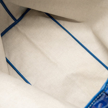 Goyard Saint Louis Tote GM – Blue Goyardine Canvas & Calfskin, Silver Hardware