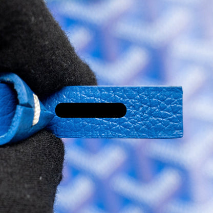Goyard Saint Louis Tote GM – Blue Goyardine Canvas & Calfskin, Silver Hardware