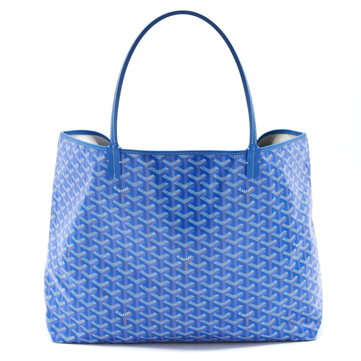 Goyard Saint Louis Tote GM – Blue & Multicolour Goyardine Canvas & Chevroches Calfskin