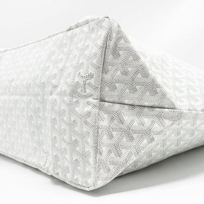 Goyard Saint Louis Tote GM – White Goyardine Canvas & Calfskin, Silver Hardware