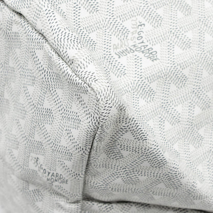 Goyard Saint Louis Tote GM – White Goyardine Canvas & Calfskin, Silver Hardware