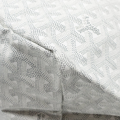 Goyard Saint Louis Tote GM – White Goyardine Canvas & Calfskin, Silver Hardware