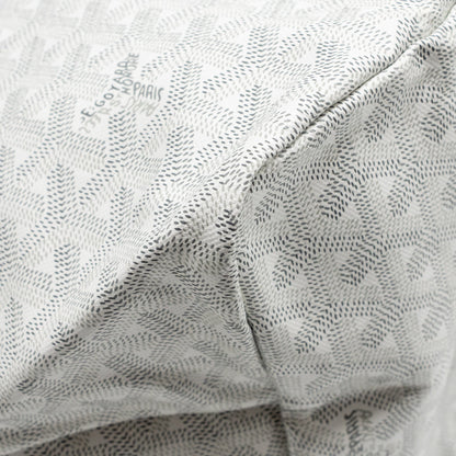 Goyard Saint Louis Tote GM – White Goyardine Canvas & Calfskin, Silver Hardware